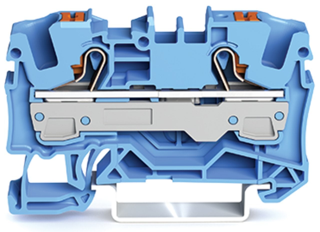 2206-1204 2206 2 Conductor Terminal Block, 800 V, 17.5 A, 20 to 8 AWG Wire, DIN Rail Mounting