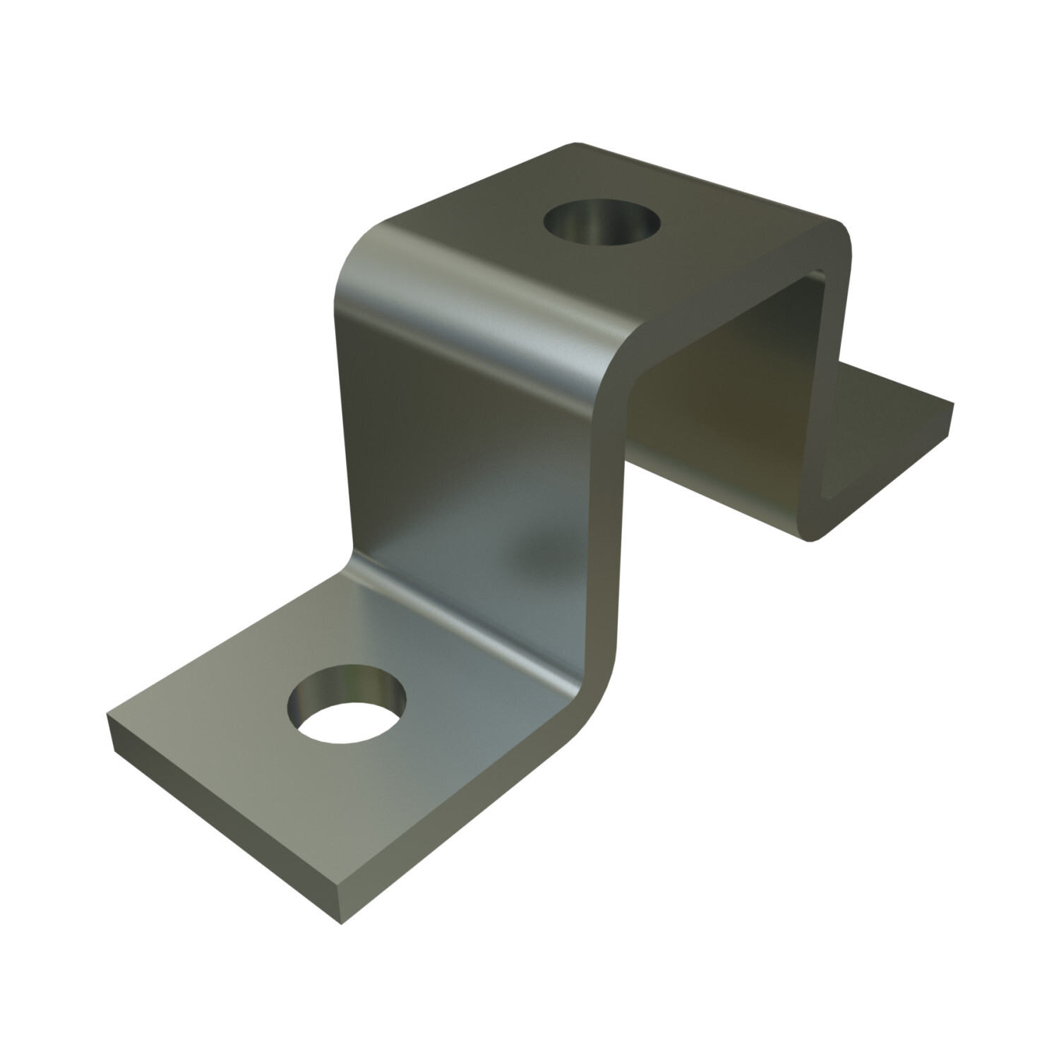 P1383-EG Channel U-Shaped Fitting, 3 Holes, 5-3/8 in L x 1-5/8 in W, For Use With 1-5/8 in W Series Channel, HRPO Steel
