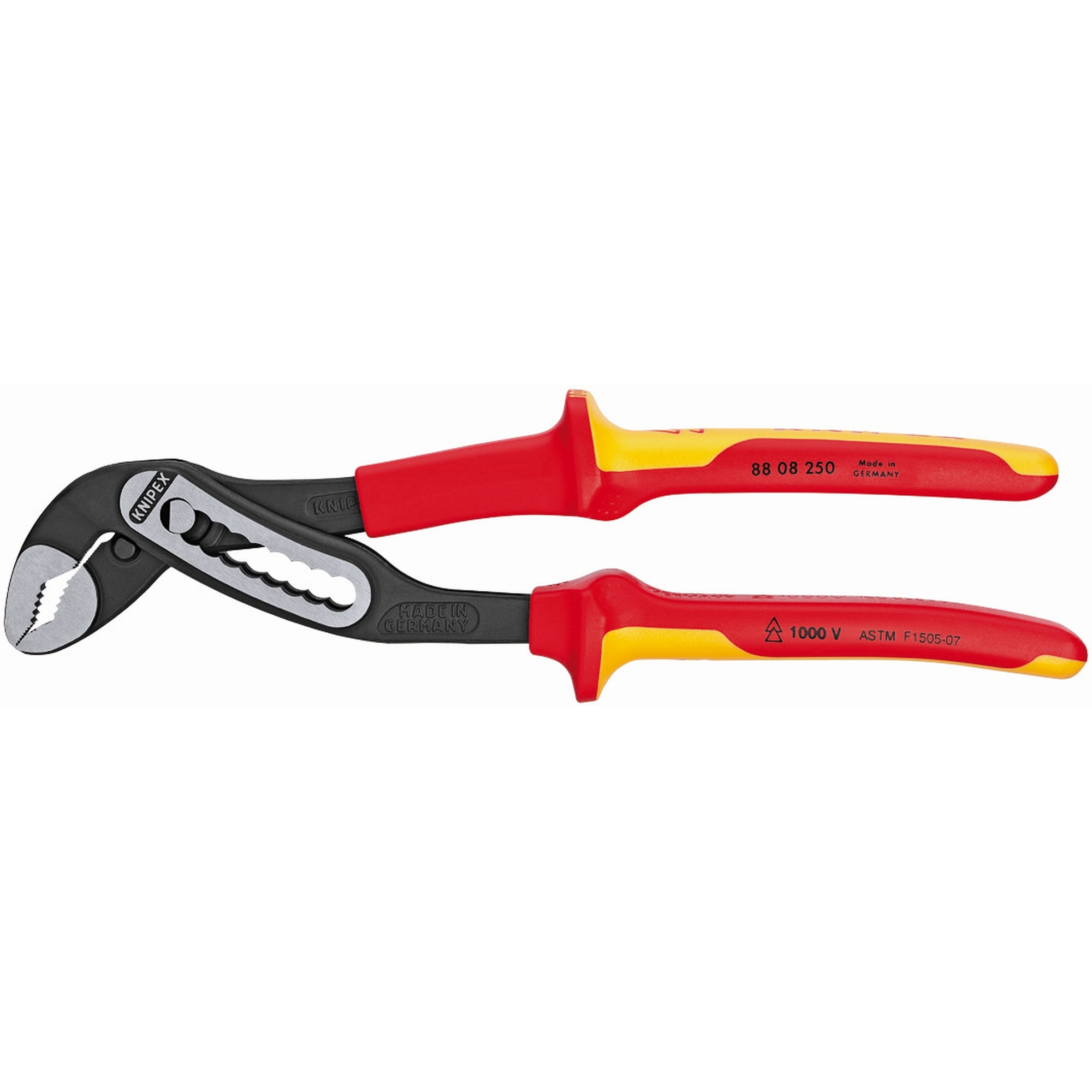 Alligator Water Pump Pliers-1000V Insulated, 10 in., Multi-Component, ASTM