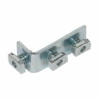 Eaton B-Line series pre-assembled corner angle, 4.12" H x 4.12" L x 1.62" W, Steel, Electro-plated, 1/4" Gauge