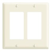 80609 Decora Midway Size Wall Plate, 2 Gangs, 4.94 in W x 4.88 in H, Thermoset, Brown