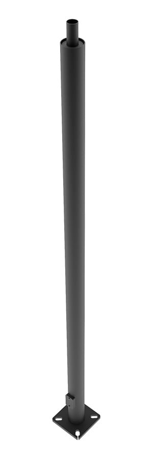 PR4-07-25WT Lighting Pole With 30 in Anchor Bolt, 25 ft H Mounting, 4 in, 7 ga THK, Steel