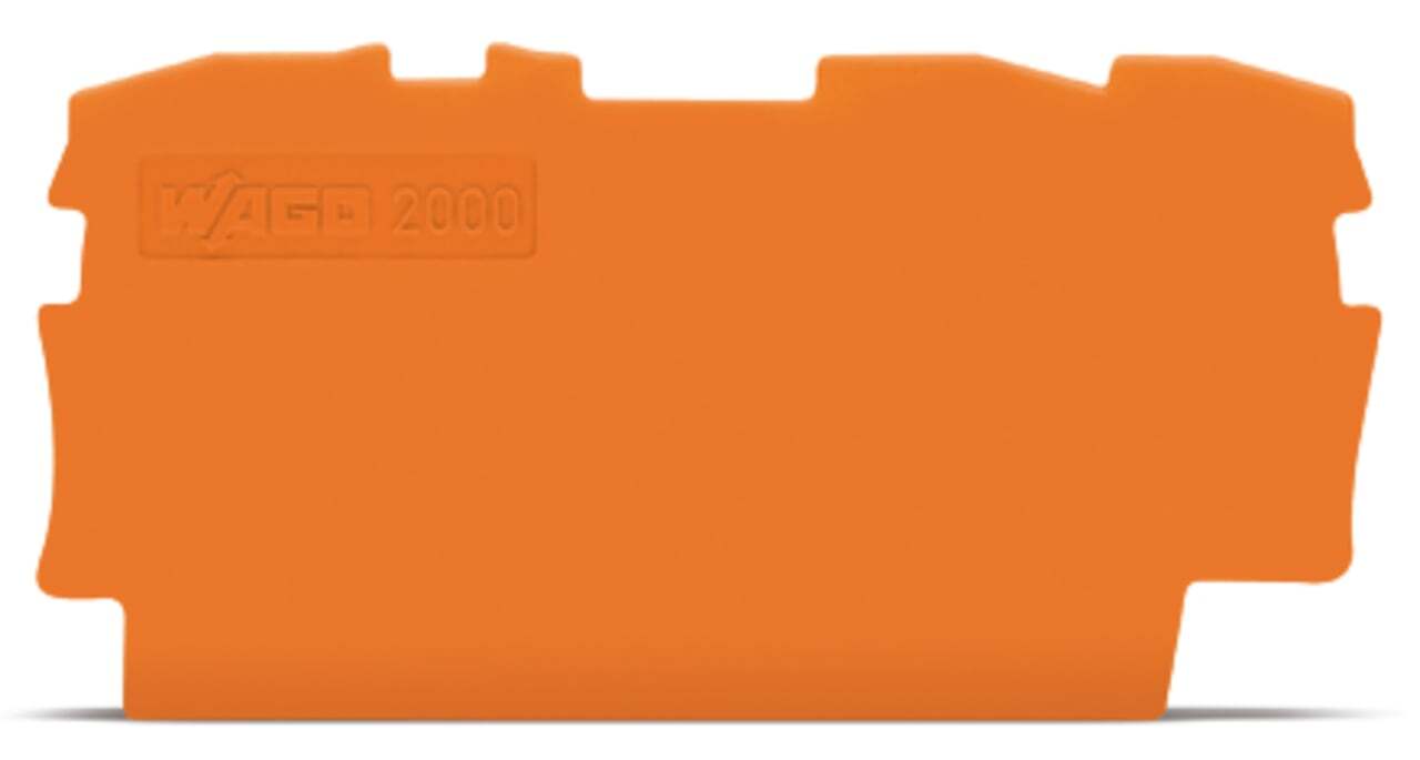 2000-1392 Half Sine End and Intermediate Plate, Polyamide, Orange