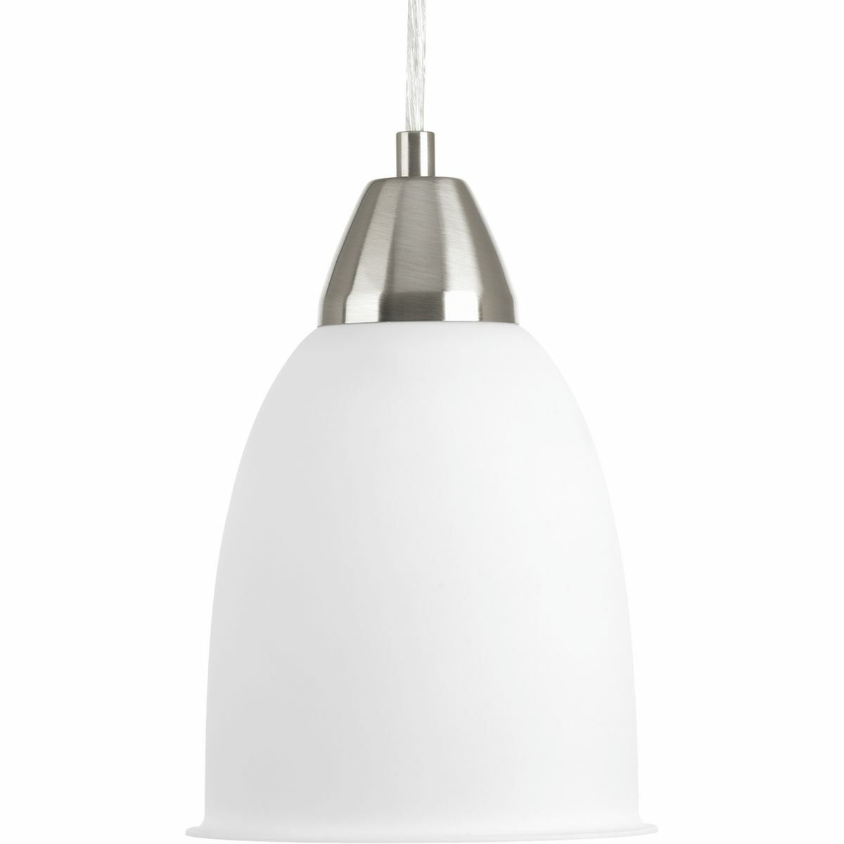 P5176-0930K9 Pure Mini Transitional Pendant Light, (1) Lamp, 120 V AC, Brushed Nickel Plated Housing