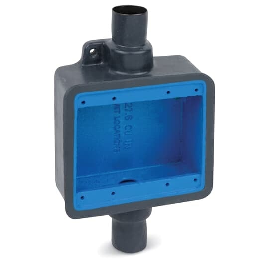 FDC222-G Ocal Type FDC Deep Style Feed-Through Device Box, Iron, 2 Gangs, 2 Outlets, 2 Knockouts