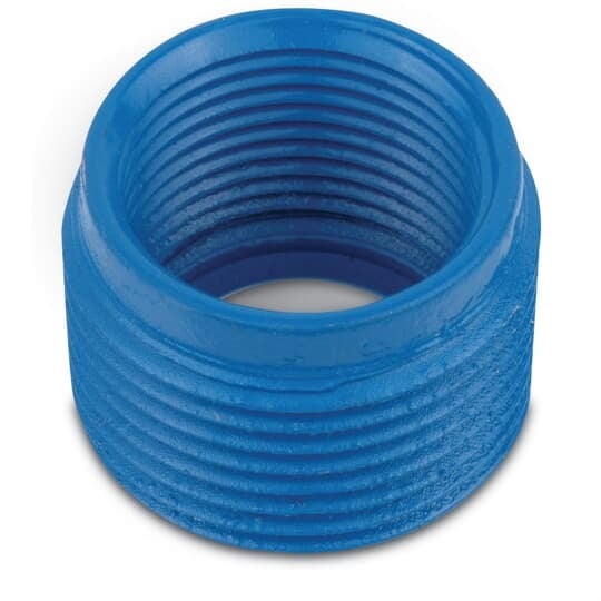 RE65-G Ocal-Blue Reducing Bushing, 2 in Male x 1-1/2 in Female Trade, Iron, Urethane Coated