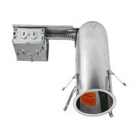 19005AR Remodel Recessed Housing, Incandescent Lamp, IC Insulation, 120 V AC, Aluminum Housing