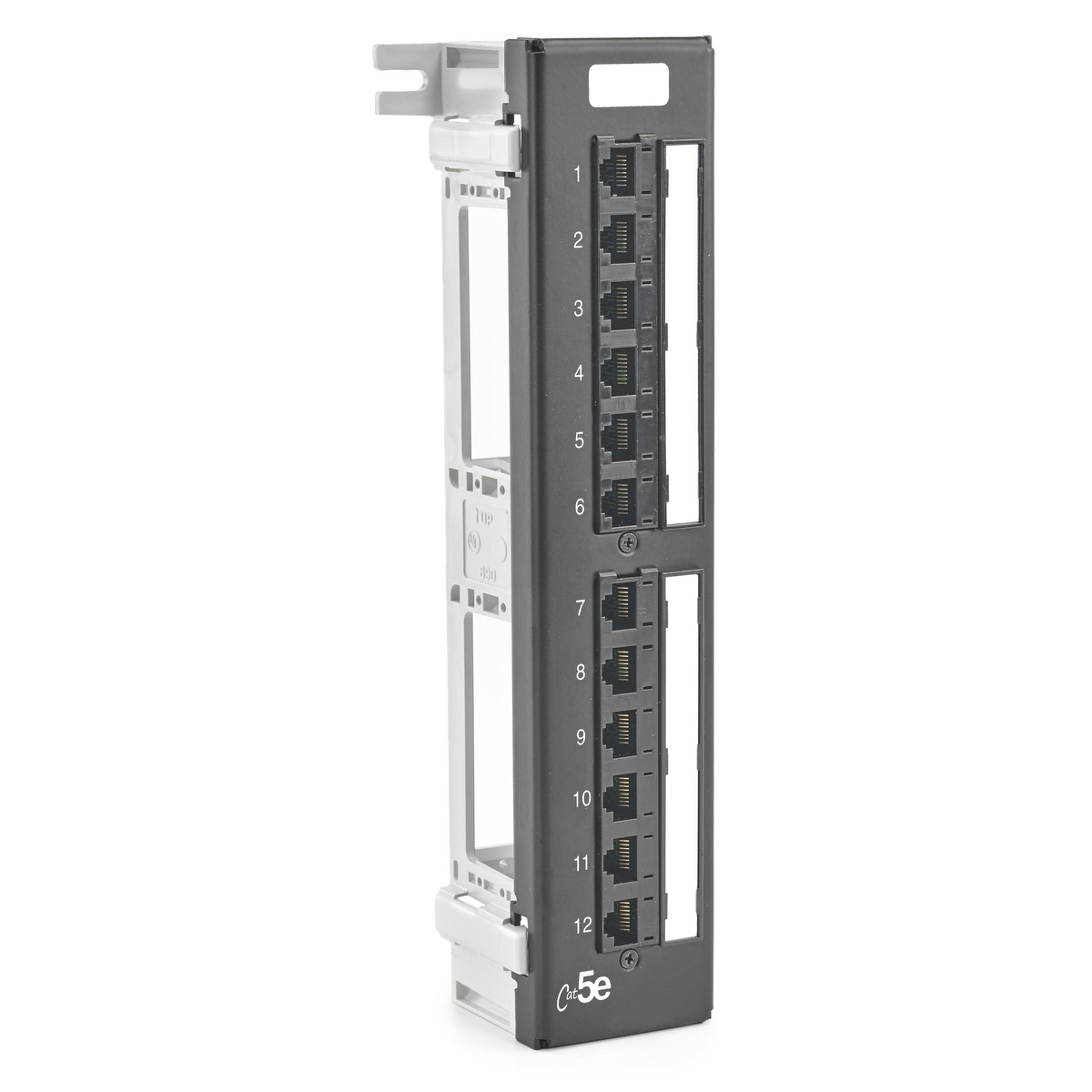 HP5E12 1RU Universal Patch Panel, 12 Ports, Cat 5e, Steel