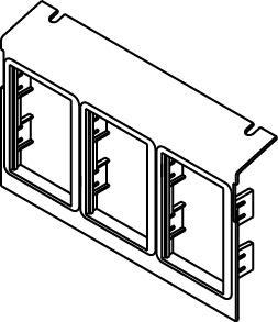 C8005P-3ACT Assembled Communication Plate, Die Cast Zinc