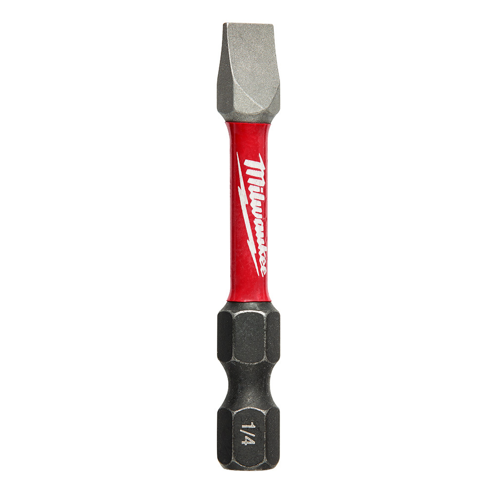 48-32-4918 Shockwave Impact Duty Impact Power Bit, 1/4 in Slotted Point, 2 in OAL, 1/4 in, Steel