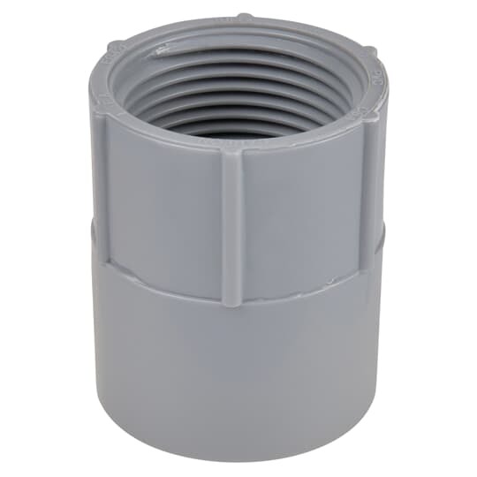 E942G Carlon Conduit Adapter, 1-1/4 in, Female x Socket Thread, PVC