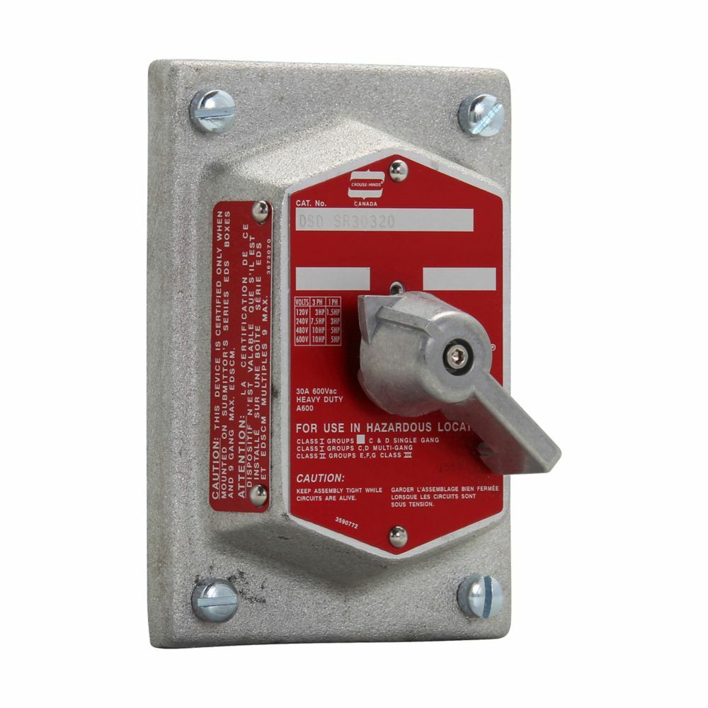 DSD SR30120 DSD-SR 1-Pole Explosionproof Selector Switch, Lever Operator