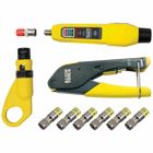 Coax Cable Installation & Test Kit, Includes tools needed to prepare, connect and test coax cables