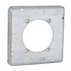 4-11/16 In. Square Exposed Work Covers, 30-60A Receptacle 2.625 In. Dia.