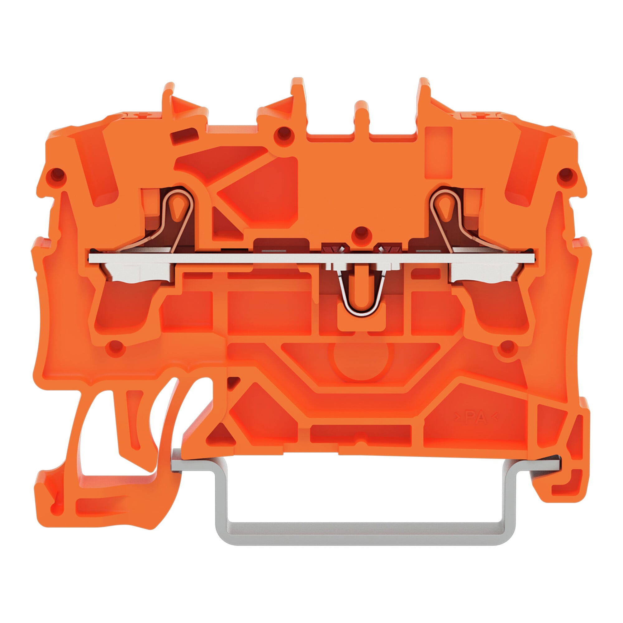 2202-1202 Push-In Conductor Terminal Block, 800 V, 22 to 12 AWG Wire, 1 Poles, DIN Rail Mount