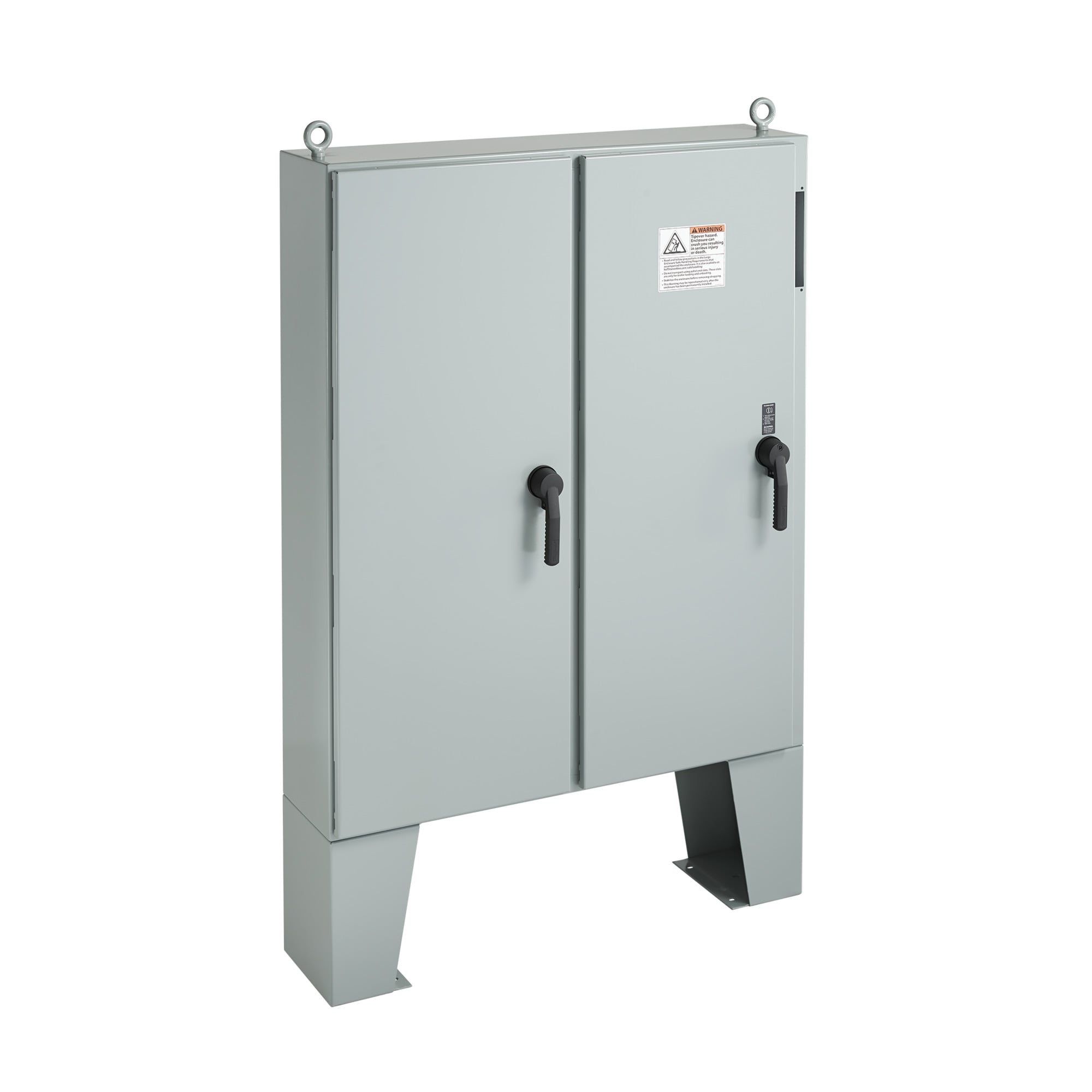 A60X6118LPFTC A21 2-Door Disconnect Enclosure With Floor Stand, 60.12 in L x 61-3/4 in W x 18.12 in D, NEMA 12/IP55 NEMA Rating, Steel