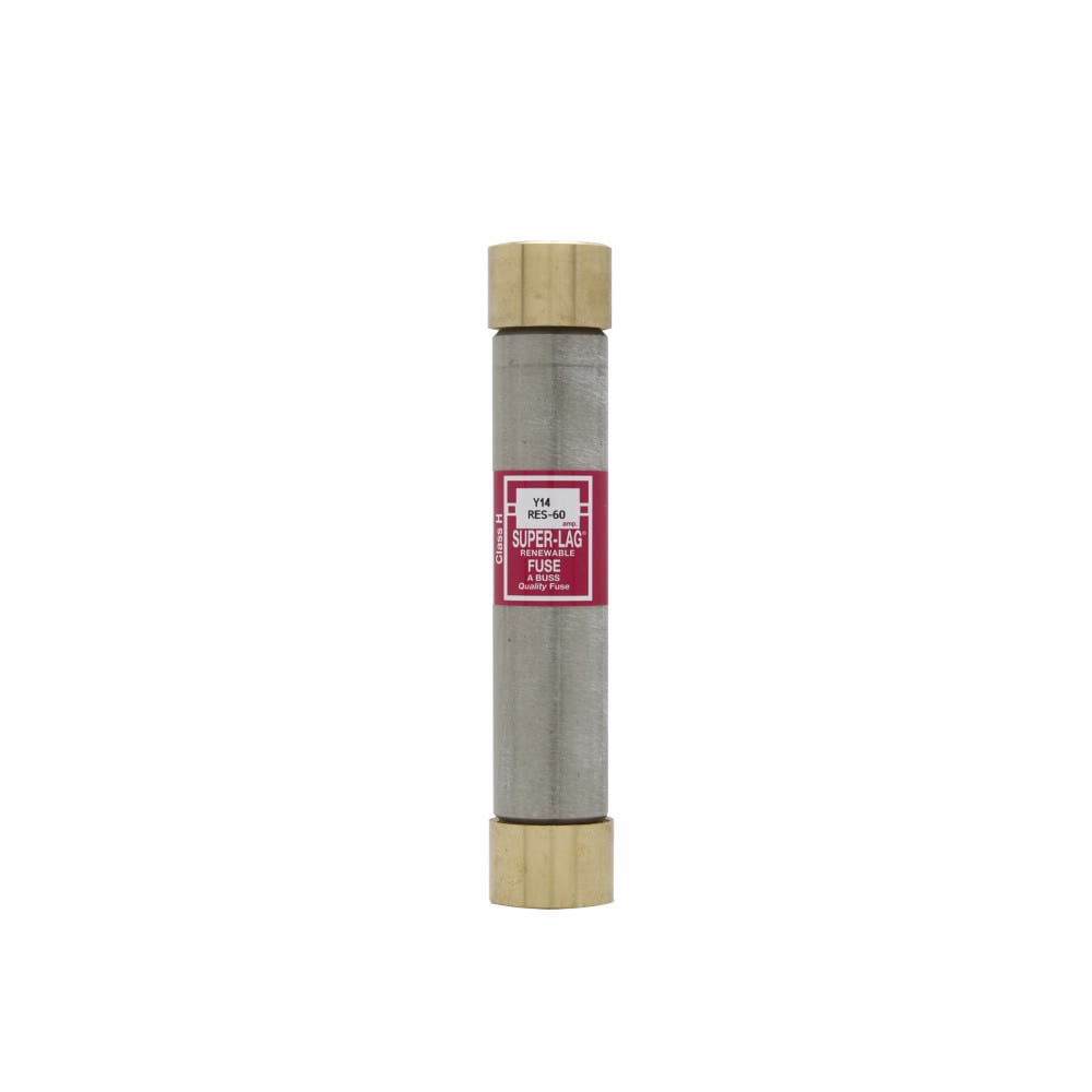 RES-60 Non-Current Limiting Non-Time Delay Non-Indicating Non-Rejection Renewable Fuse, 60 A, 600 V AC, 10 kA Interrupt, Class: H, Cylindrical Body