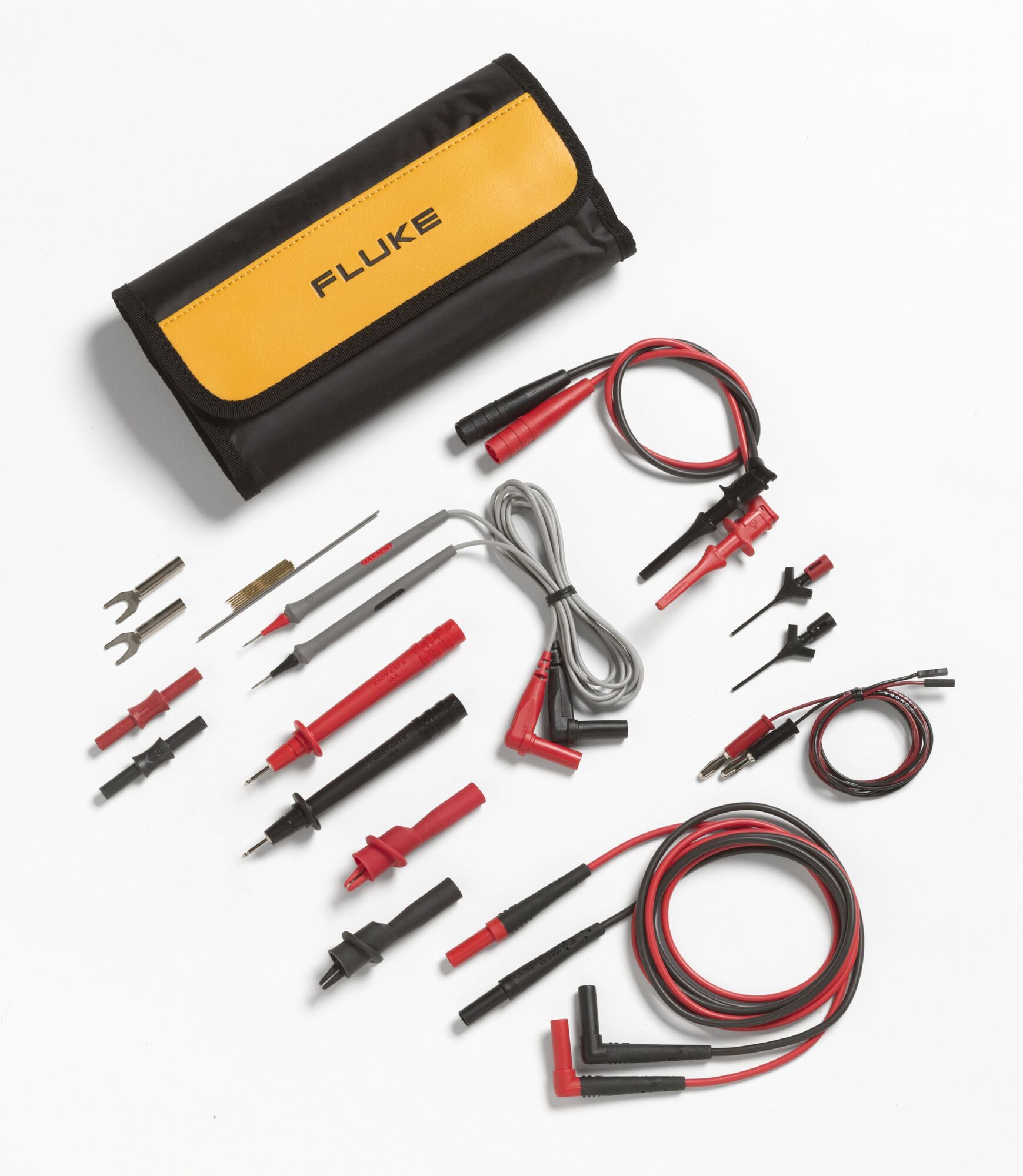 TLK287 Electronics Master Test Lead Set, For Use With Any Multimeter, Clamp Meter or Test Instrument that Accepts a Standard Shrouded Banana Plug, Black/Red/Yellow