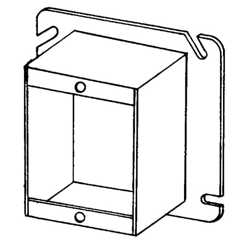 856-150 1-Device Raised Tile Electrical Box Cover, 4-11/16 in L x 4-11/16 in W x 1-1/2 in D, Steel