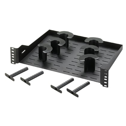 PZCHSM2 PanZone Horizontal Slack Manager, 3.26 in H x 19.3 in W x 13-1/4 in D, Steel, Black