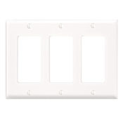 80411-N Decora Standard Size Wall Plate, 3 Gangs, 6.37 in W x 4.5 in H, Thermoplastic, Brown