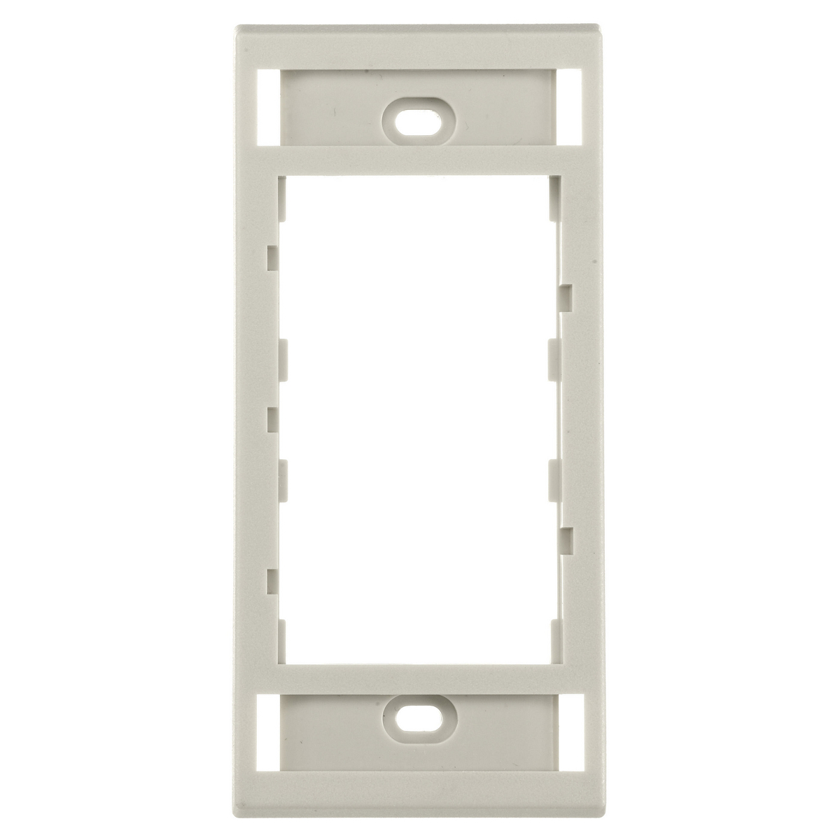 KPPANOW KP Series Non-Metallic Standard Bezel Frame, For Use With PlugTrak PT1/PP1/PL1/PW1/PW2/PB2/PB3/PS3 Raceways, Plastic, Off-White