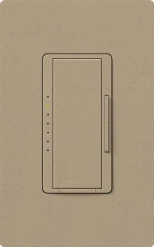 RRD-PRO-MS RadioRA LED Dimmer Switch, 120 VAC, 1 Poles, Tap On/Off Operation, Mocha Stone