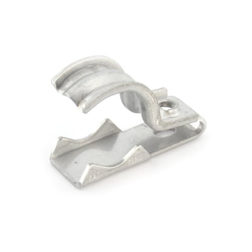 UCSS-5075 Bridgeport Mighty-Bond 1-Hole Universal Clamp Strap, 1/2 to 3/4 in Conduit, Stainless Steel