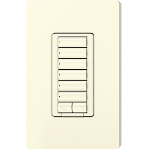 RRD-HN6BRL-LA seeTouch LED+ Hybrid Keypad for RA3 Systems, 100W LED, 6-Button with Raise/Lower, Neutral Required, 120V, Light Almond