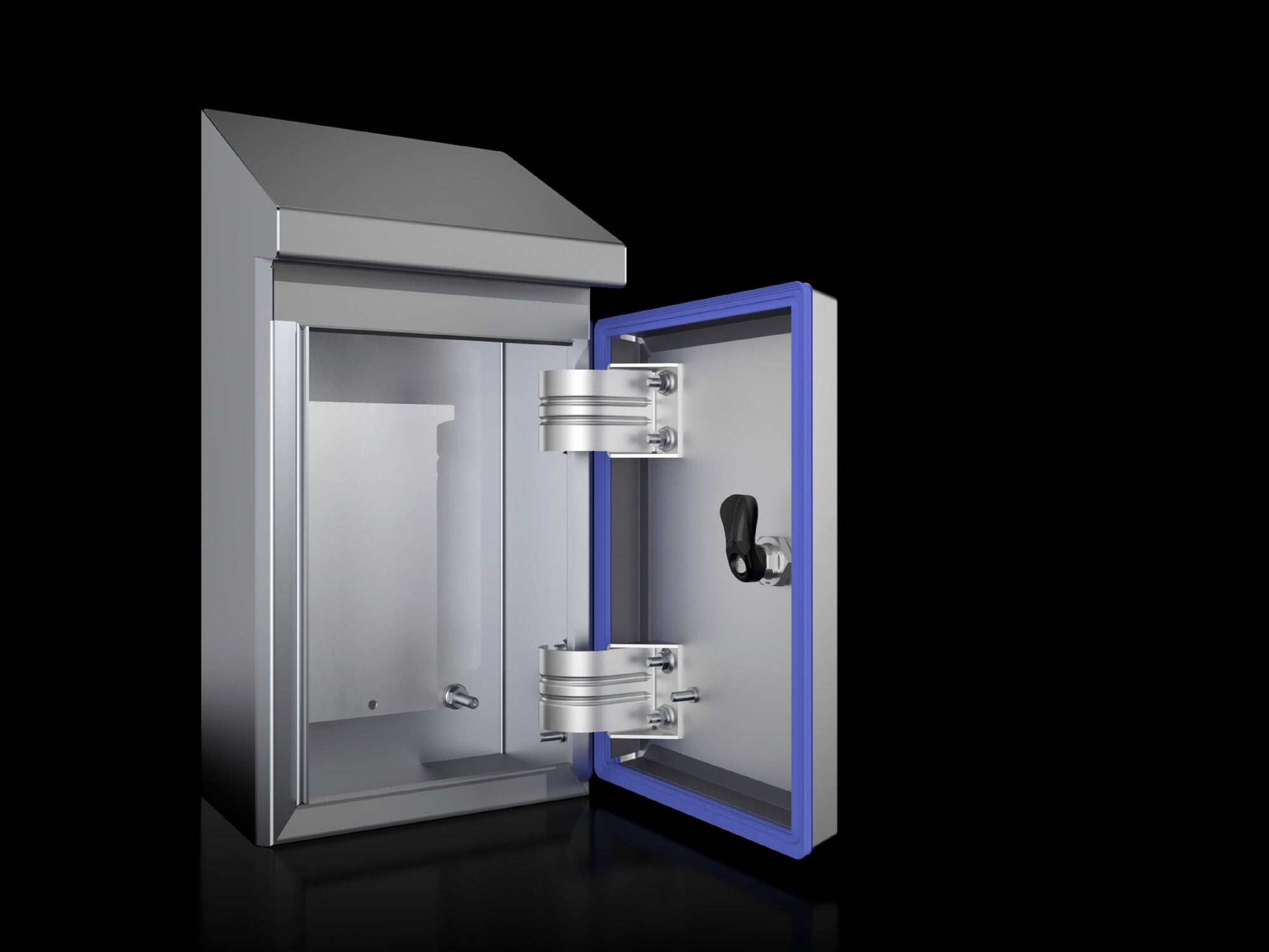 1302600 HD Series 1-Door Compact Freestanding Enclosure, 8.7 in W x 6.1 in D x 14 in H, NEMA 13/4X/IP66/IP69K NEMA Rating, 304 Stainless Steel