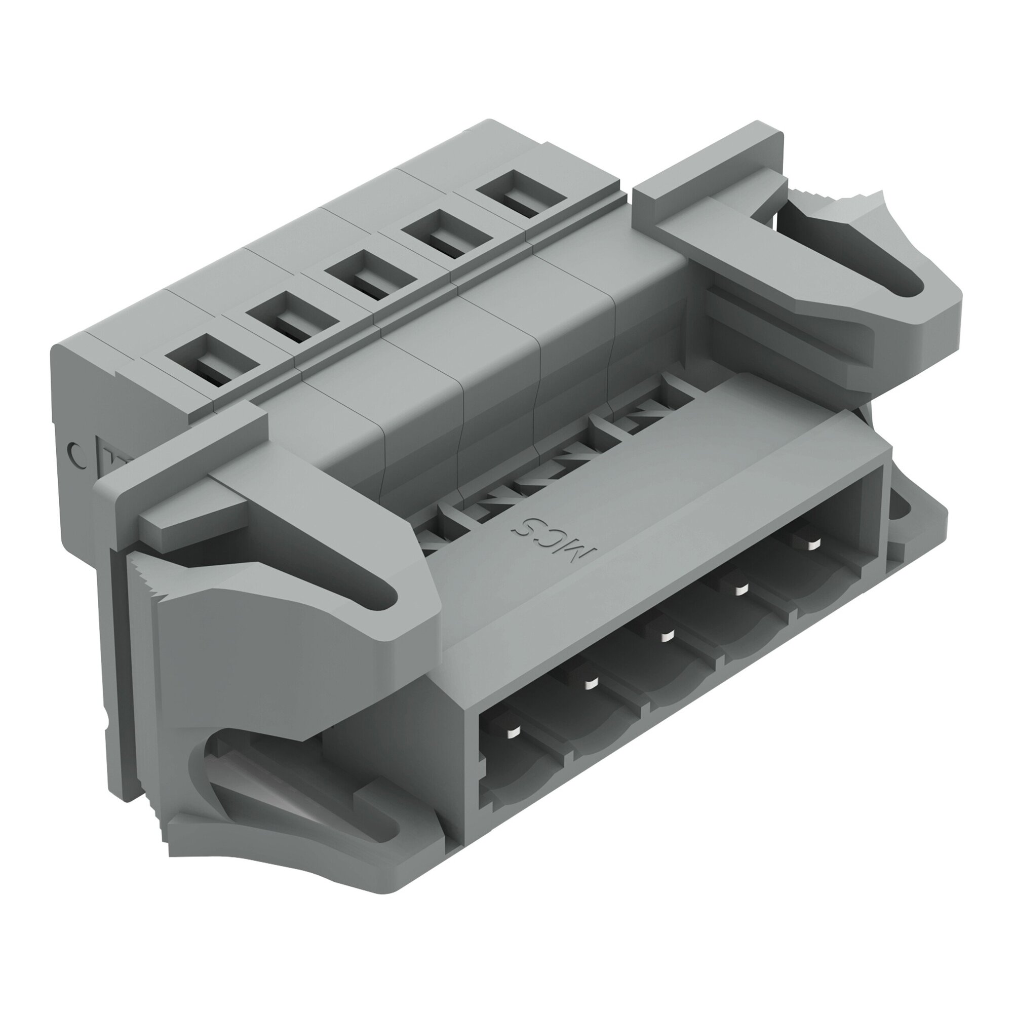 231-605/114-000 Operating Tool 1-Conductor Male Connector, 630 V, 12 A, 28 to 12 AWG Wire, 5 Poles, Feed Through Mount