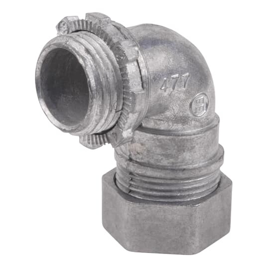 TC911-SC Steel City Compression Connector, 1/2 in Trade, For Use With EMT Conduit Fittings, Die Cast Zinc