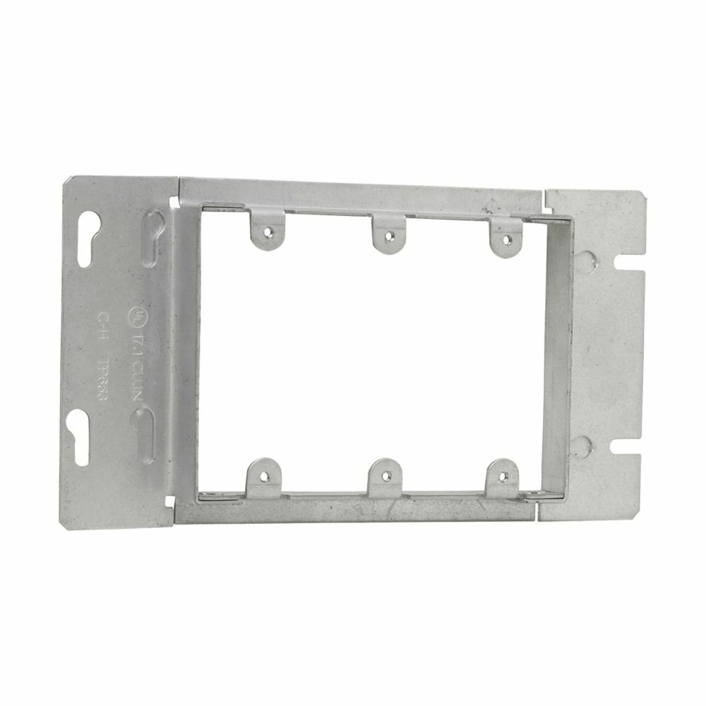 TP653 Welded Gang Box Cover, 8-13/16 in L, Gang Cover, Steel