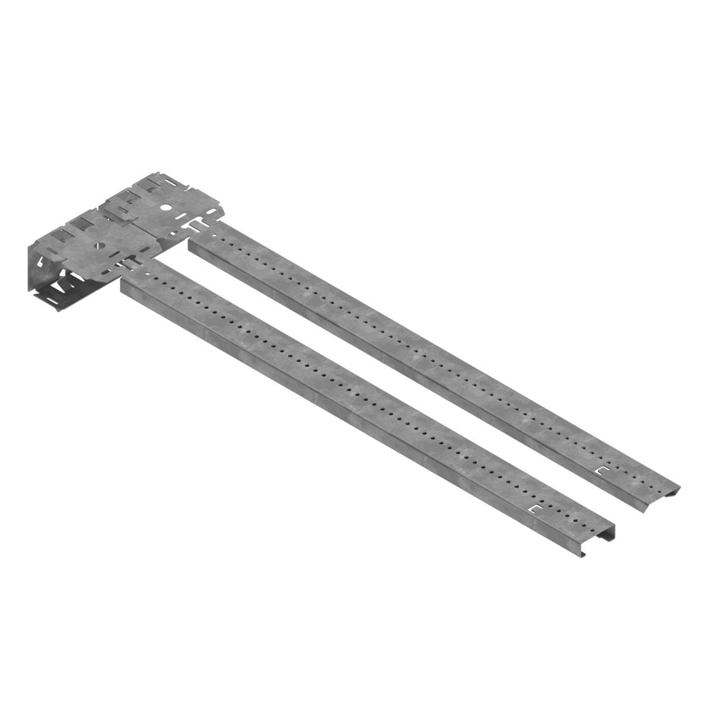 TSGB1624S Snap to Stud Telescoping Screw Gun Box Bracket, 1-1/2 in and 2-1/8 in D Box, 15-3/4 to 25 in Stud Spacing, Stud Mount, Steel, Pre-Galvanized