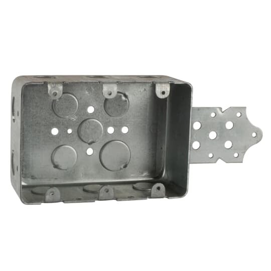 3G4D-B-1/2 Steel City Drawn Style Device Box, Steel, 44.3 cu-in Capacity, 3 Gangs, 3 Outlets, 5 Knockouts, 5-13/16 in L x 4 in W x 2-1/8 in H