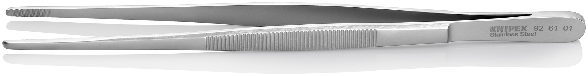 Stainless Steel Gripping Tweezers-Blunt Tips, 8 in., 2.00 mm TT, 3.20 mm TW