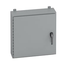 24248-43PT 1-Door Electrical Enclosure, 24 in W x 8 in D x 24 in H, NEMA 4 NEMA Rating, Carbon Steel