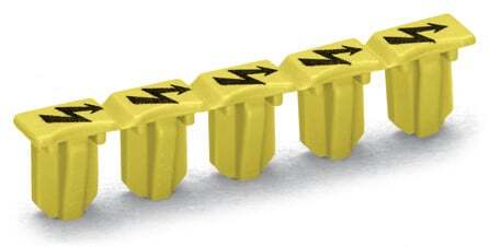 2001-115 High Voltage Protective Warning Marker, Yellow Legend, Polyamide