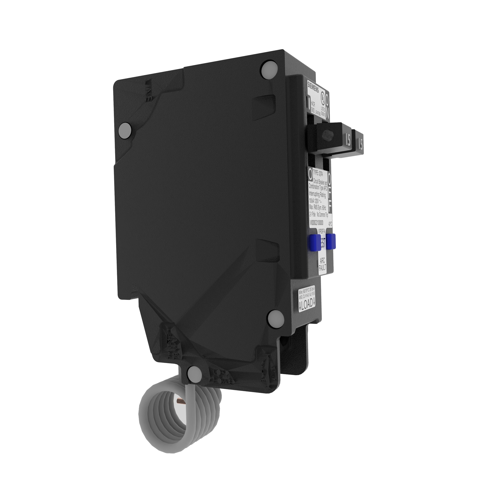 Q1515AFC Low Voltage Twin Tandem Combination Arc Fault Circuit Breaker, 120 V, 15 A, 10 kA Interrupt, Thermal Magnetic Trip