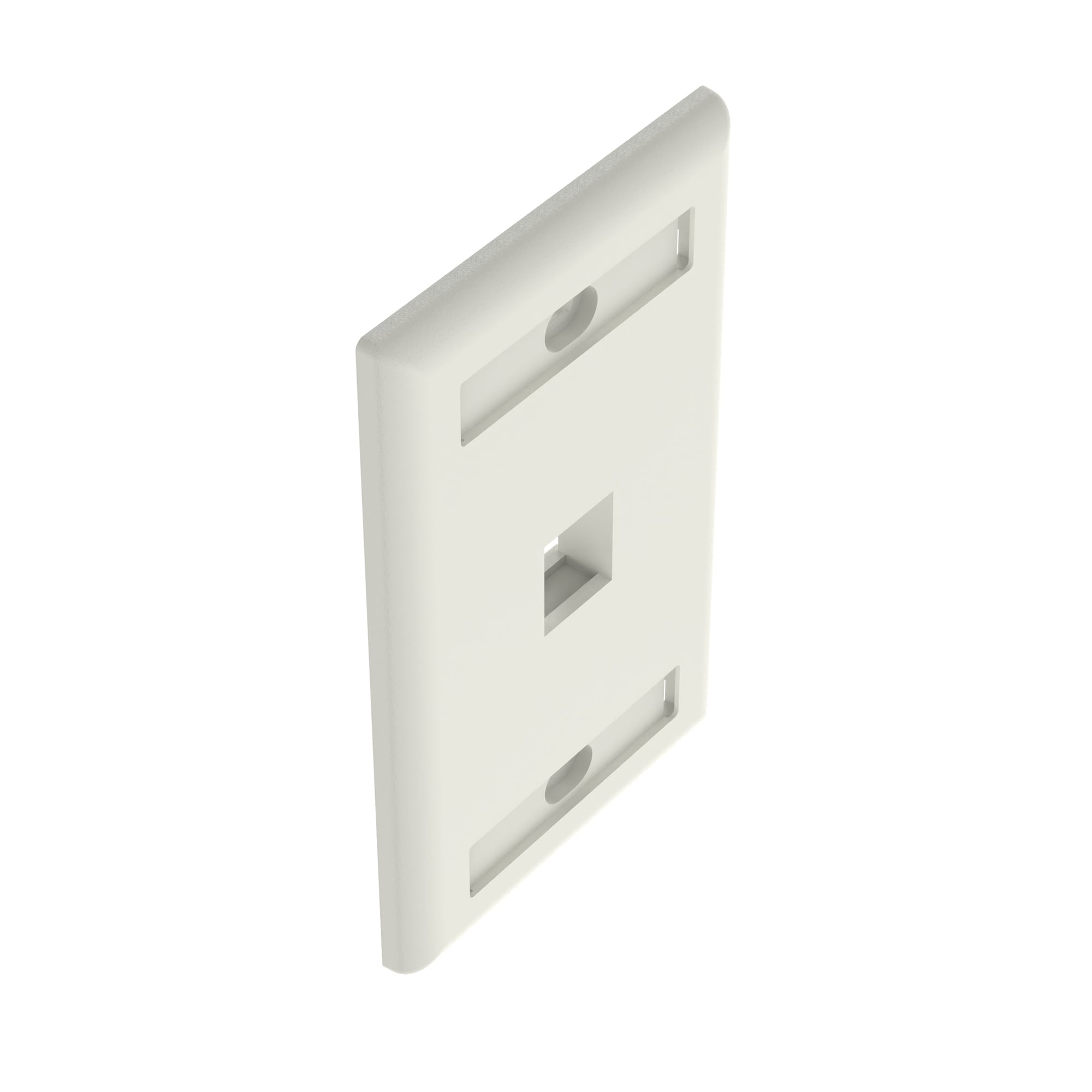 NK1FIWY NetKey Flat Vertical Faceplate, 1 Gang, 1 Port, Keystone Module, Fastened Mount, ABS