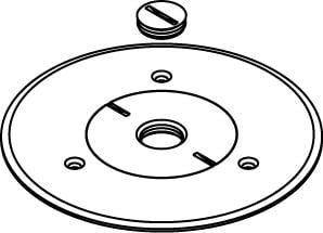 896CK-1/2 Ratchet-Pro 880/881 Assembled Communication/Power Cover Plate, 5-1/2 in Dia, Brass