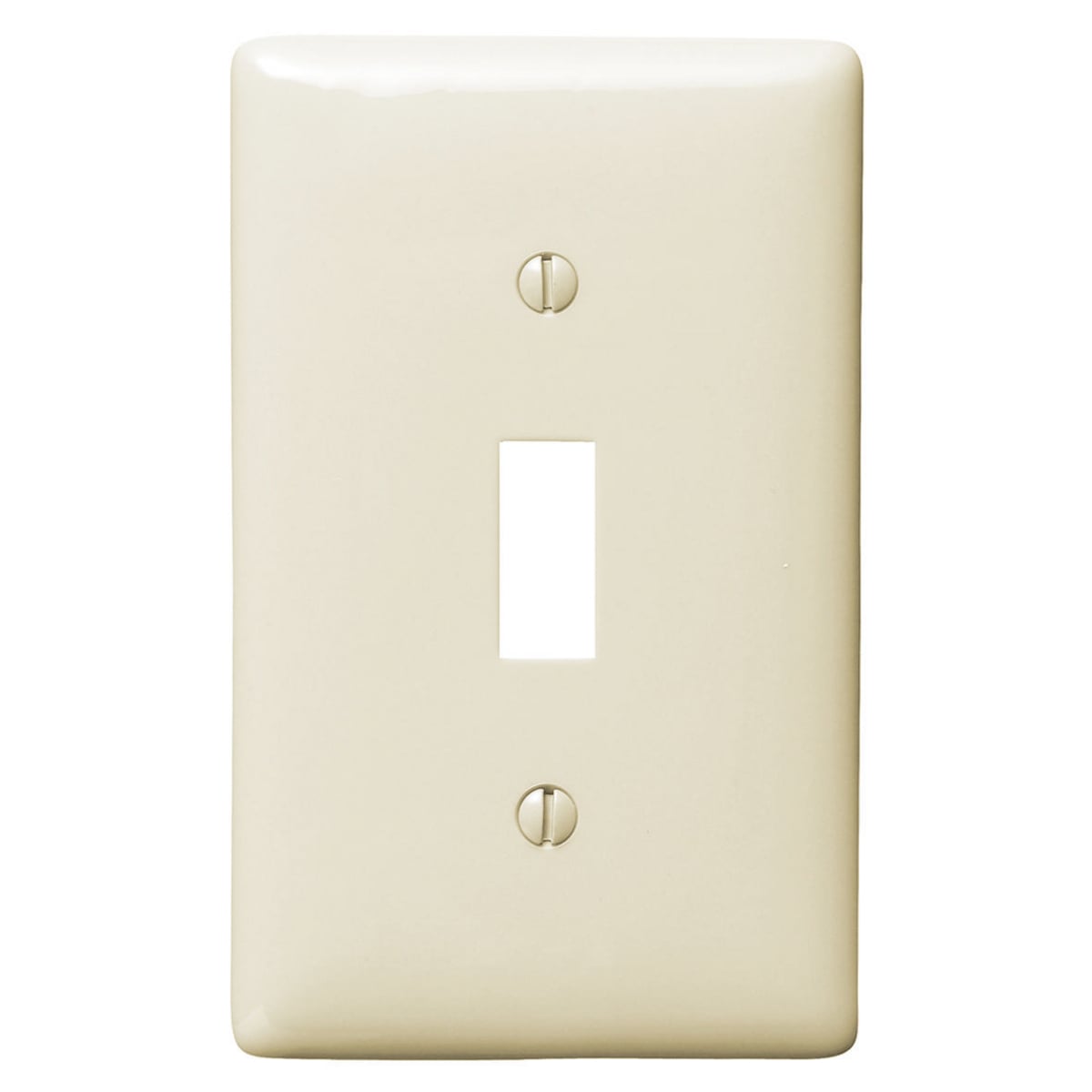 NPJ1LA Mid-Size Wall Plate, 1 Gangs, 3.13 in W x 4.88 in H, Nylon, Light Almond