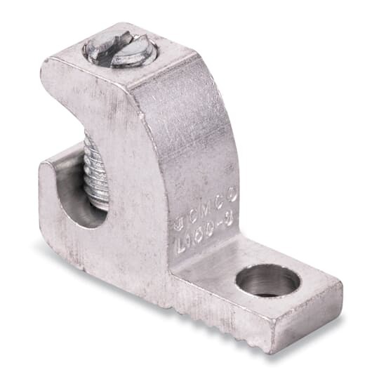 LL306 Blackburn EZ-Ground Mechanical Lay-In Lug Connector, 6 to 3/0 AWG, 0.33 in Stud, Aluminum