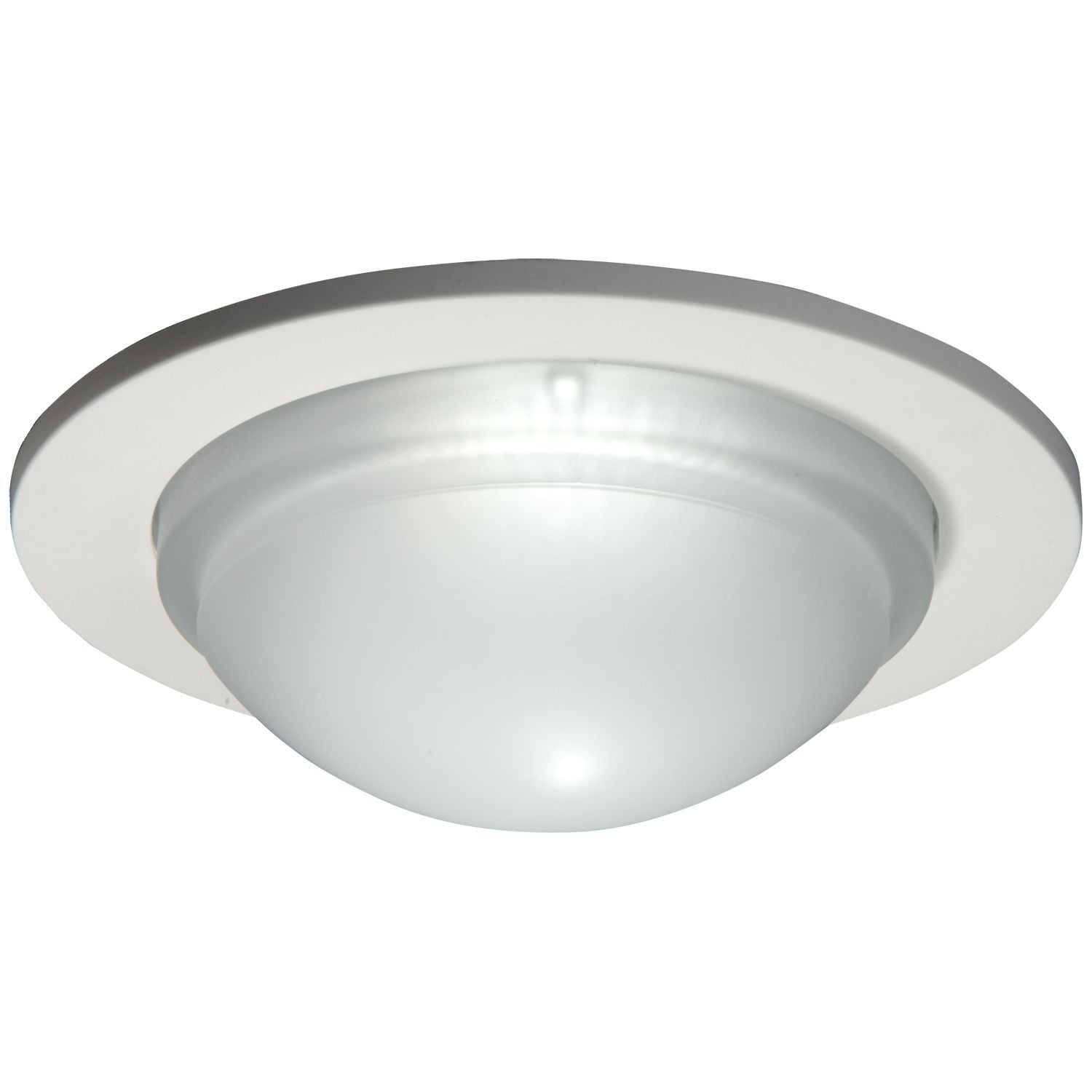 5054PS Halo 5054 Round Showerlight Lighting Trim, 5 in Dia Inside x 6-3/8 in Dia Outside, LED Lamp, For Use With H5ICAT, H25ICAT and H5RICAT Housing, Polymer