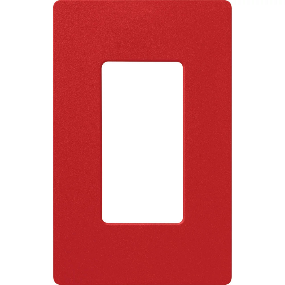 SC-1-SR Claro Wall Plate for Decorator-Style Dimmers, Switches, and Outlets, 1 Gang, Satin, Signal Red