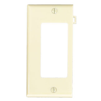 PSE26-I Decora Combination Sectional GFCI Wall Plate/Face Plate, 1 Gangs, Thermoplastic Nylon, Ivory