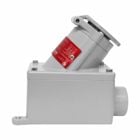 Eaton Crouse-Hinds series PowerGard receptacle assembly, 20A, Two-wire, three-pole, Copper-free aluminum, Single-gang, Dead end, 3/4", M15 model, 125 Vac
