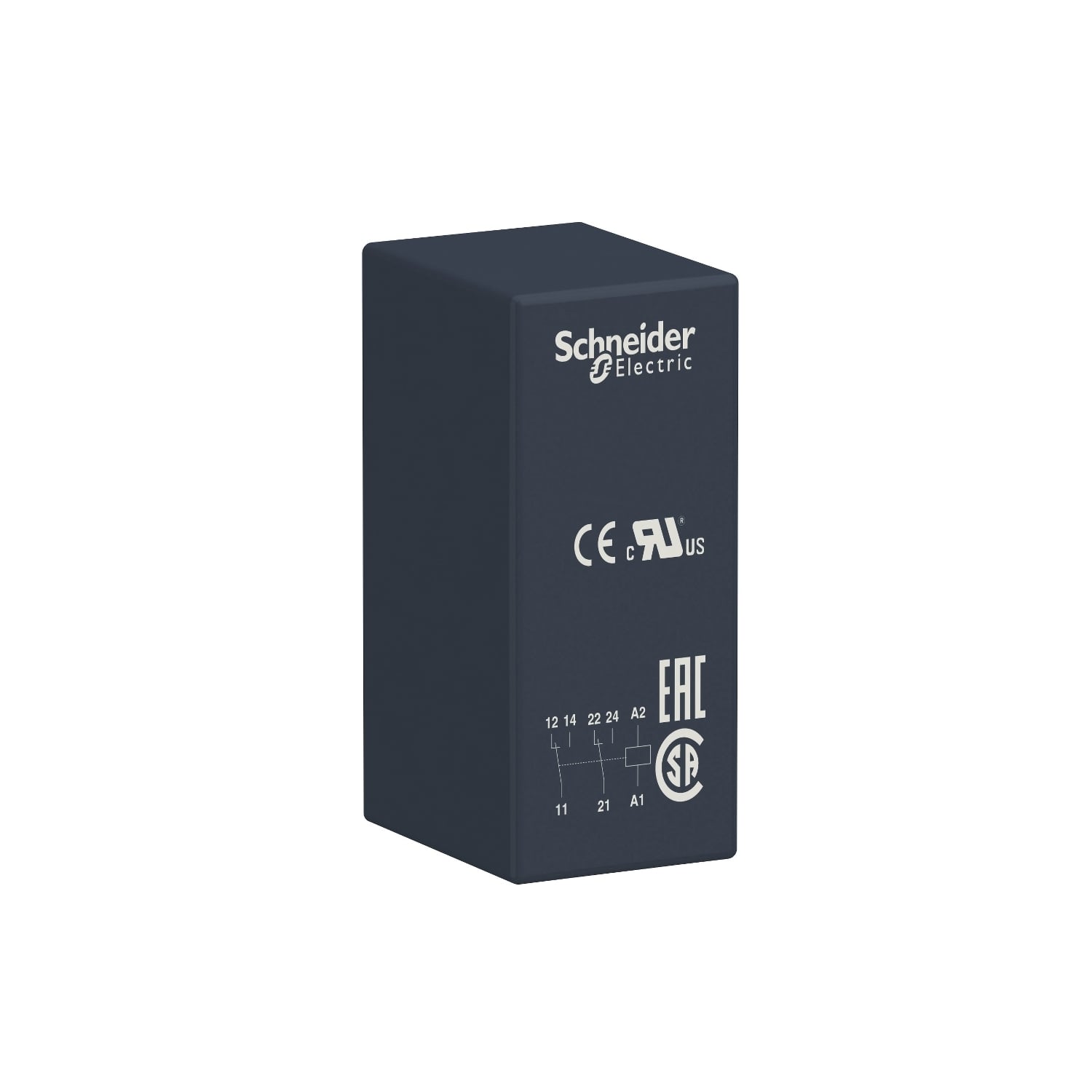 RSB2A080B7 Zelio Interface Electromechanical Relay, 8 A, 2NO-2NC 2 Form A/2 Form B Contact, 24 V AC V Coil