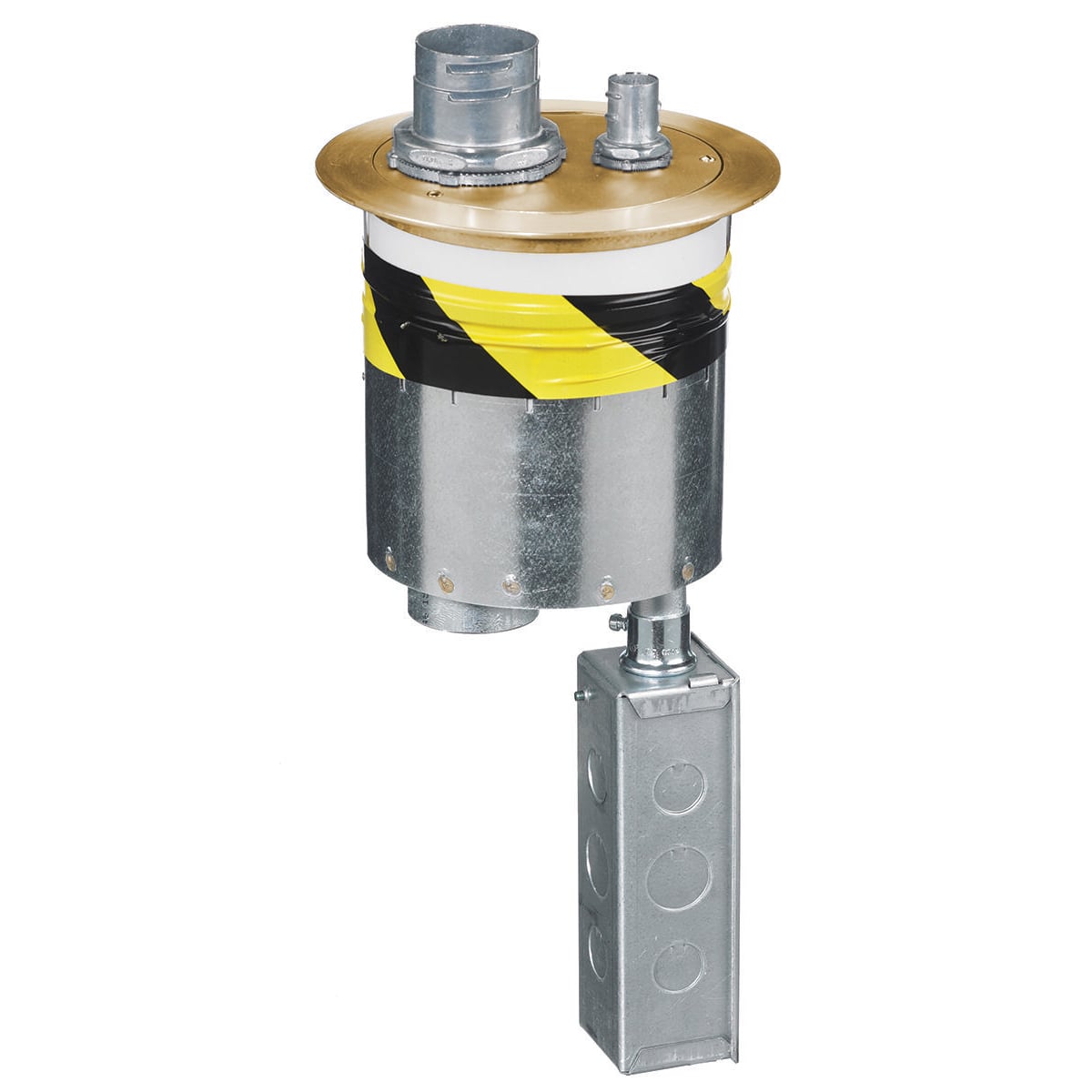 S1R6PTFFBRS Recessed Standard Sized Poke-Through Assembled Unit, 6 in Hole, 7.5 in Dia x 0.15 in THK Cover, 60.44 cu-in Capacity, Composite
