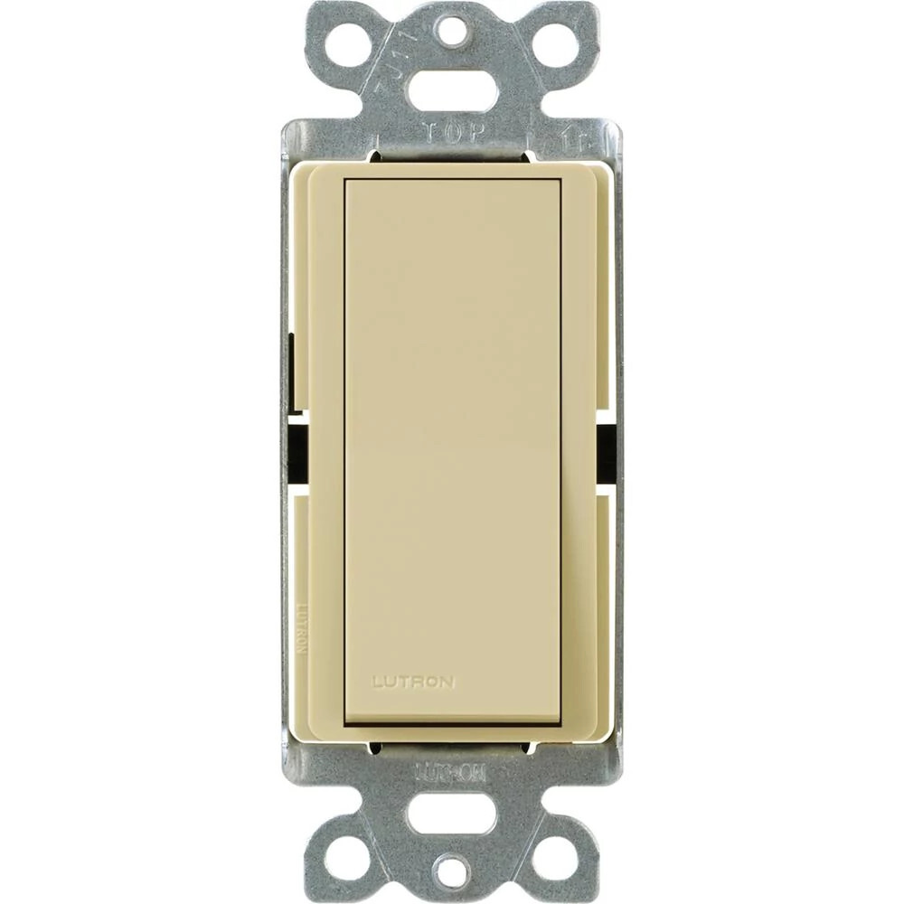 CA-3PSNL-IV Claro On/Off Rocker Switch with Locator Light, 1 Pole/3-Way, 15 Amp, Gloss, Ivory